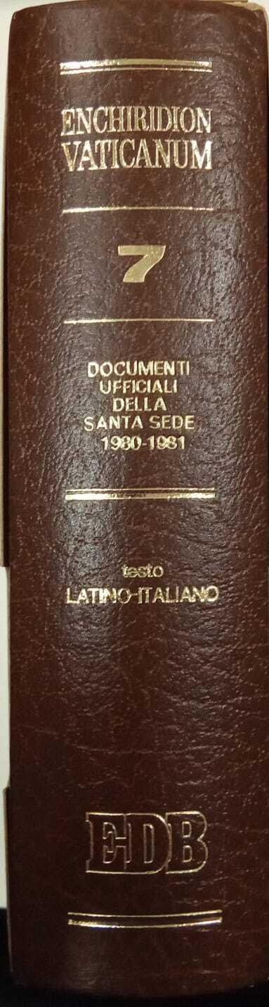 Enchiridion vaticanum (7. documenti ufficiali della Santa Sede 1980-1981) - copertina