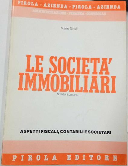 Lae società immobiliari - Mario Sirtoli - copertina