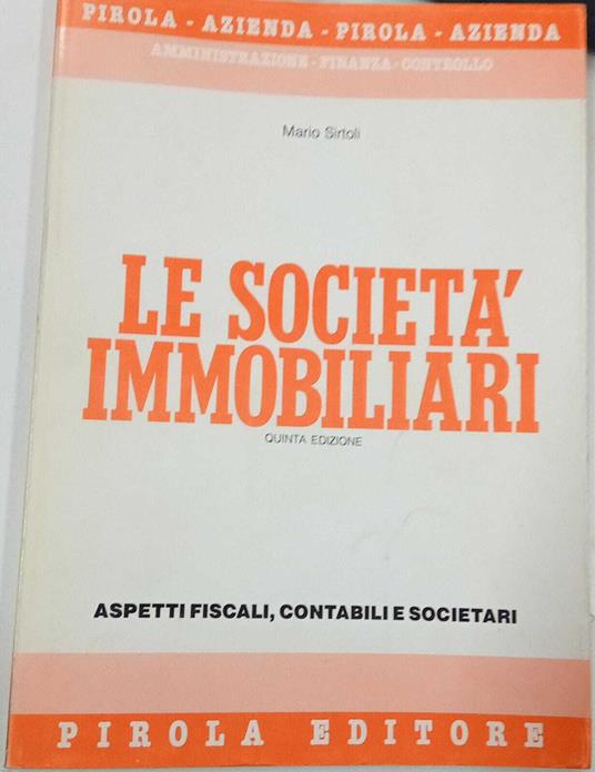 Lae società immobiliari - Mario Sirtoli - copertina