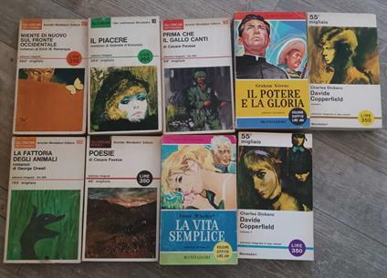 Lotto di di nove libri di narrativa "Oscar Mondadori" - copertina