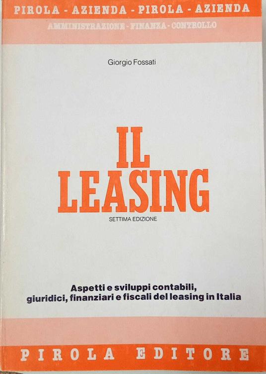 Il leasing - Giorgio Fossati - copertina