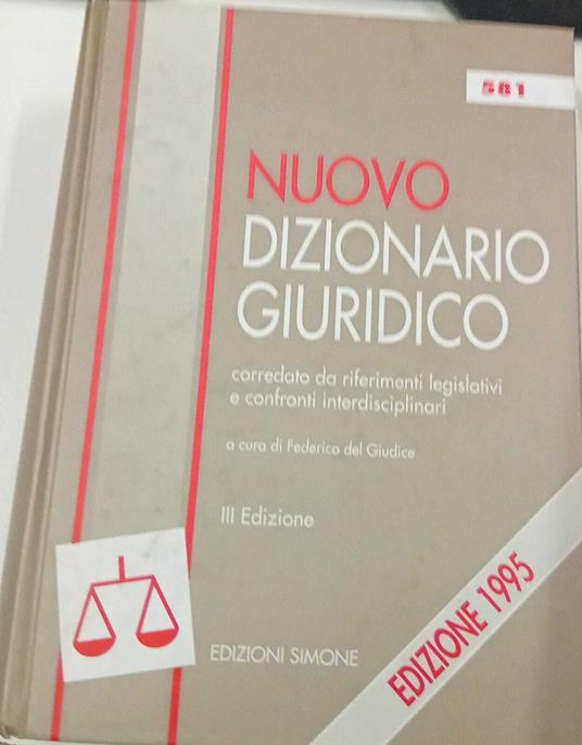 Nuovo dizionario giuridico - copertina