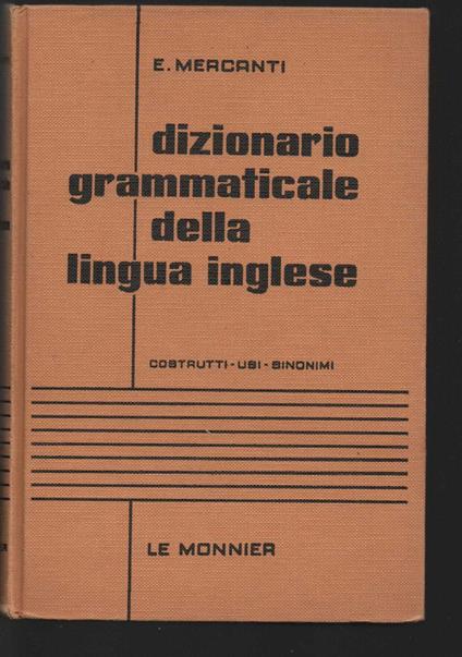 Dizionario Grammaticale della lingua inglese - copertina