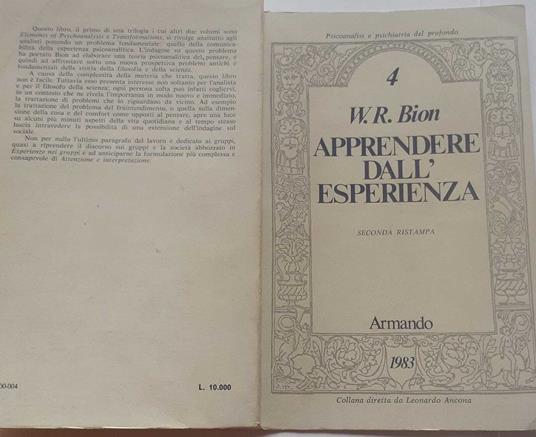 Apprendere dall'esperienza - copertina