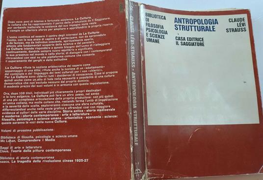 Antropologia strutturale - copertina