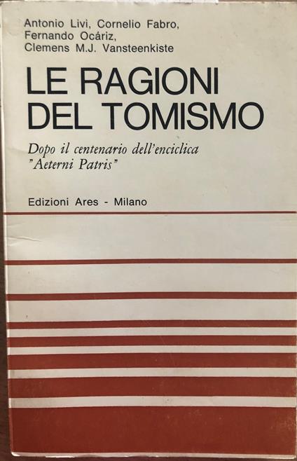 Le ragioni del tomismo - copertina