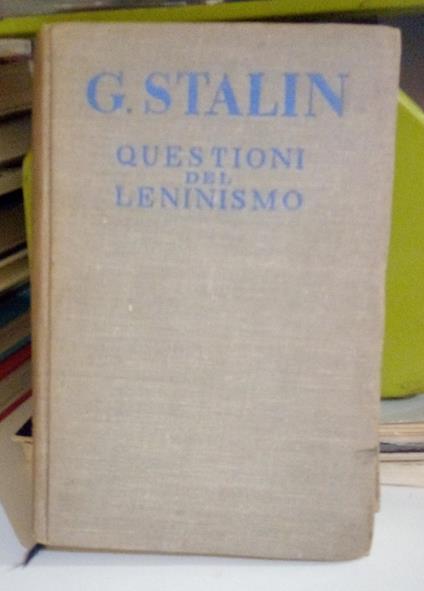 Questioni del leninismo - copertina