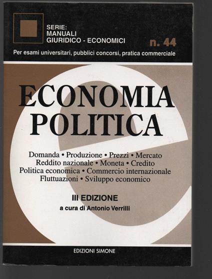 Economia politica - copertina
