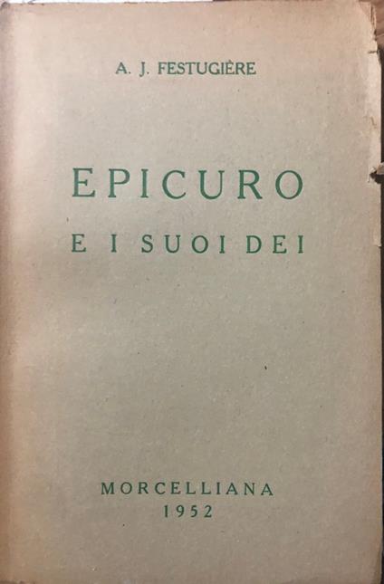 Epicuro e i suoi Dei - copertina