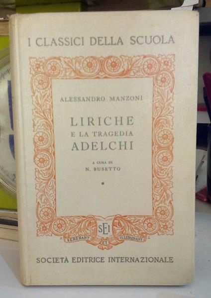 Liriche e la tragedia Adelchi - copertina