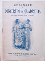 Chiamate di concertini di quadriglia per uso dei maestri di sala