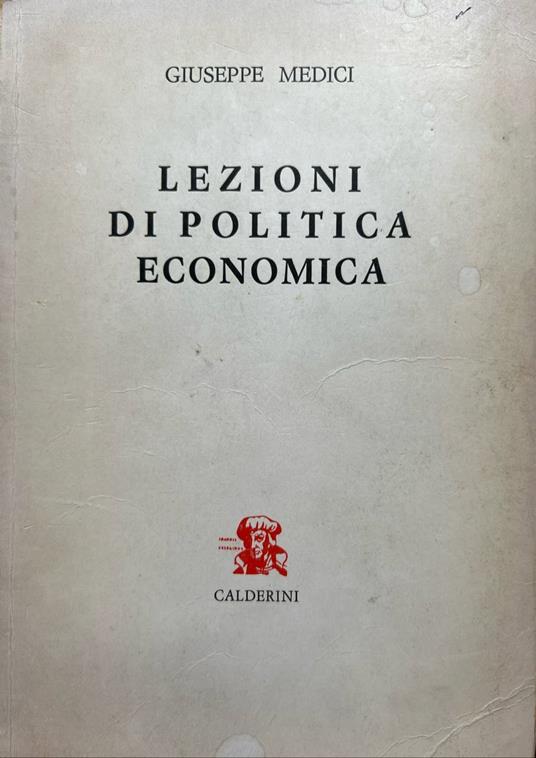 Lezioni di politica economica - Giuseppe Medici - copertina