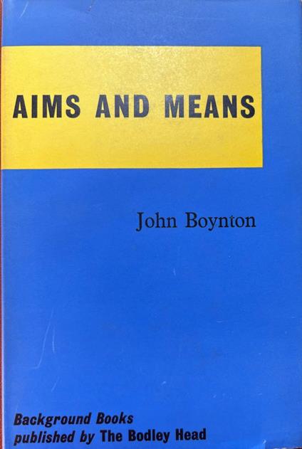 Aims and means - John Boynton - copertina