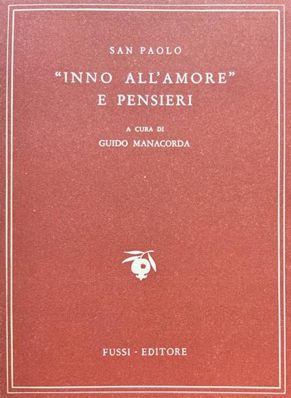 Inno all'amore e pensieri - Paolo San - copertina
