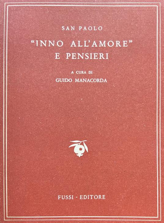 Inno all'amore e pensieri - Paolo San - copertina