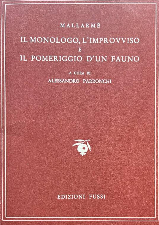 Il monologo, l'improvviso e il pomeriggio d'un fauno - copertina