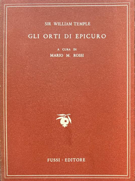 Gli orti di Epicuro - William Temple - copertina