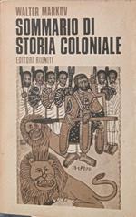 Sommario di storia coloniale