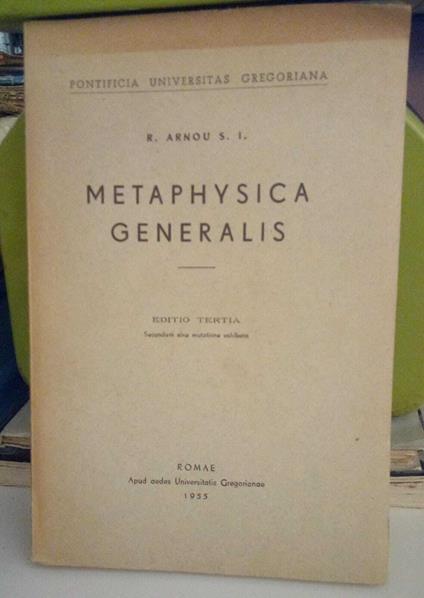 Metaphysica Generalis - copertina