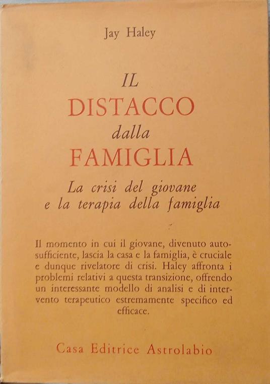 Il distacco dalla famiglia. La crisi del giovane e la terapia della famiglia - Jay Haley - copertina