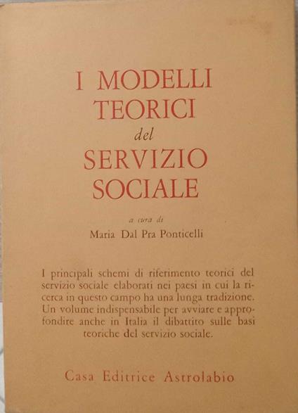 I modelli teorici del servizio sociale - copertina