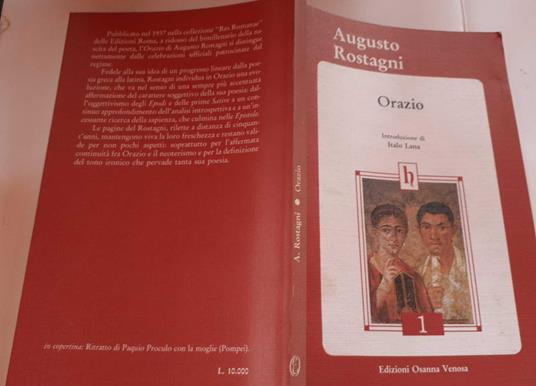 Orazio - Augusto Rostagni - copertina