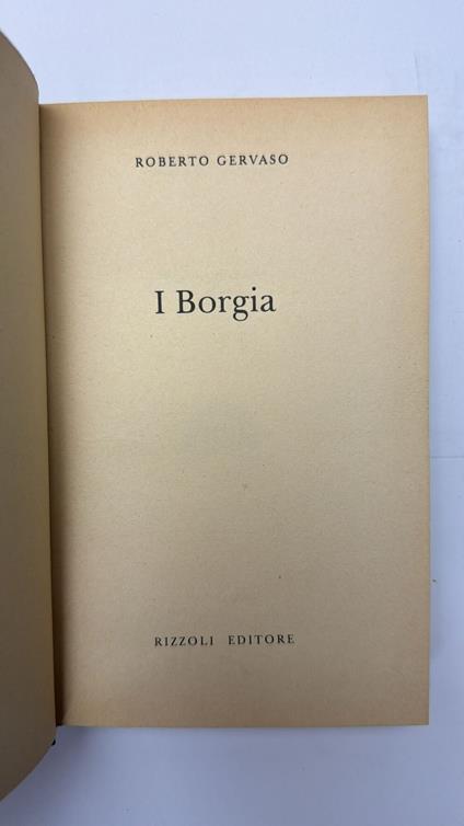 I Borgia - Roberto Gervaso - copertina