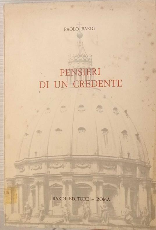 Pensieri di un credente - Paolo Bardi - copertina