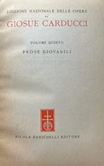 Volume quinto: Prose giovanili