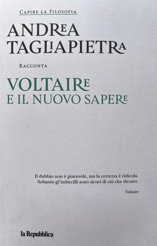 Voltaire e il nuovo sapere - copertina