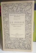 Le Poesie. poemetti in prosa. Saggi critici