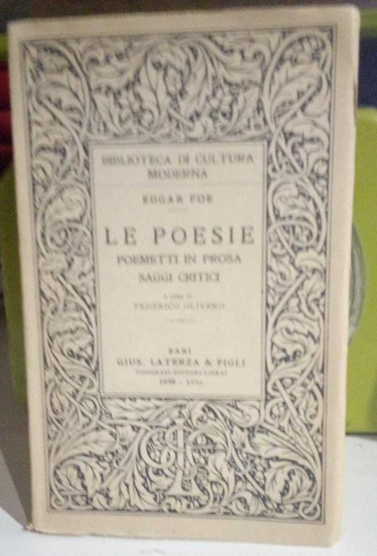 Le Poesie. poemetti in prosa. Saggi critici - Edgar Allan Poe - copertina