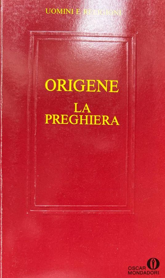 La preghiera - Origene - copertina