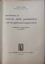 Introduzione al calcolo delle probabilità e alle sue applicazioni ingegneristiche