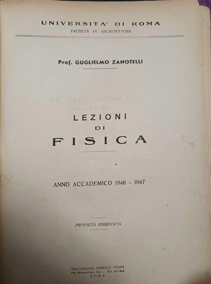 Lezioni di fisica - copertina