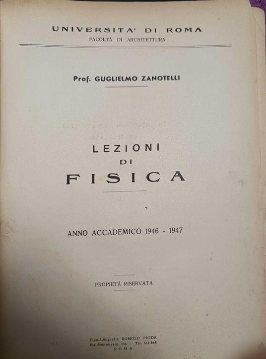 Lezioni di fisica - copertina