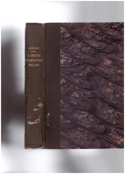 Il Diritto Ecclesiastico Italiano e la legislazione ecclesiastica nelle terre redente - copertina