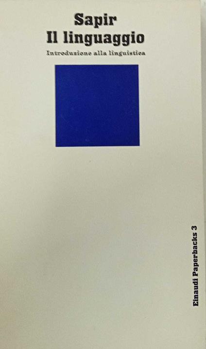 Il linguaggio. Introduzione alla linguistica - Edward Sapir - copertina