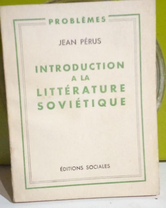 Introduction a la littérature soviétique - copertina