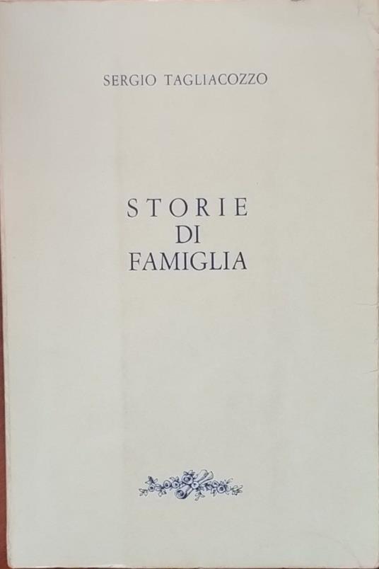 Storie di famiglia - Sergio Tagliacozzo - copertina