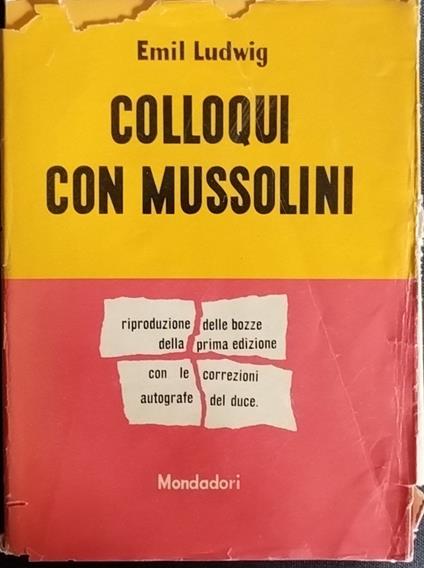 Colloqui con Mussolini - Emil Ludwig - copertina