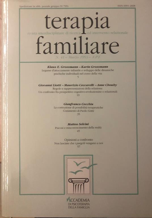 Terapia familiare n.41 marzo 1993 - copertina