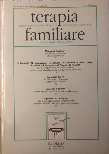 Terapia familiare n.42 luglio 1993 - copertina