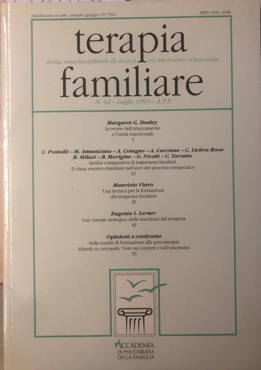 Terapia familiare n.42 luglio 1993 - copertina