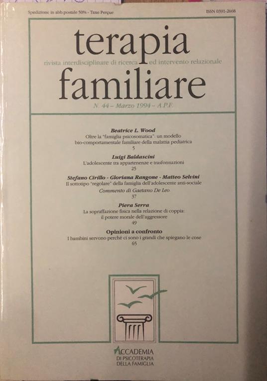 Terapia familiare n.44 marzo 1994 - copertina