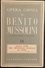 Opera Omnia. Dalla crisi del Ministero Boselli al Piave (18 giugno 1917 - 29 ottobre 1917). Vol. IX
