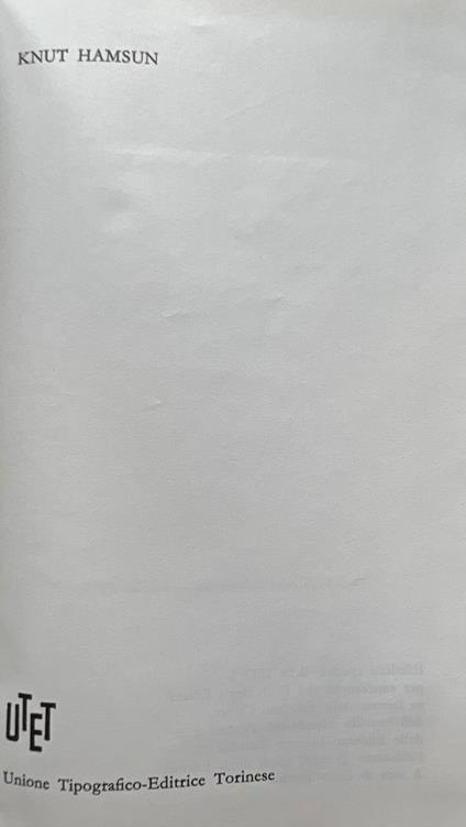 Fame - Pan - Victoria - Il risveglio della terra - Knut Hamsun - copertina