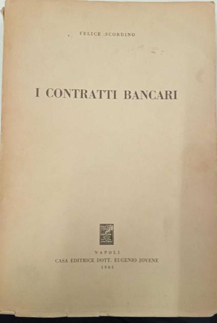 I contratti bancari - copertina