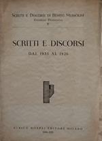 Scritti e discorsi dal 1925 al 1926