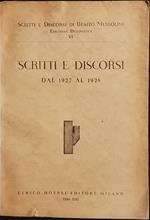 Scritti e discorsi. Dal 1927 al 1928